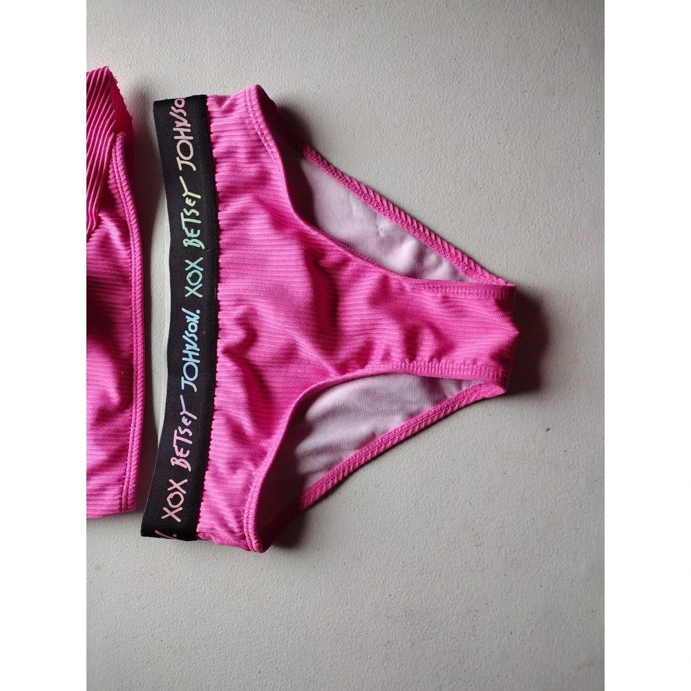Betsey Johnson girls pink swimsuit size‎ 12